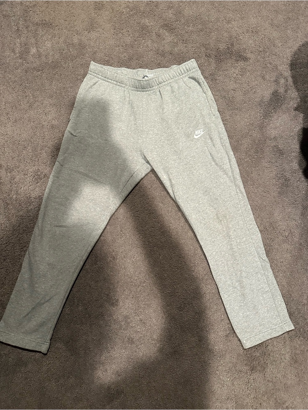 Nike Mens Grey Fleece Jogger Pants Size Large